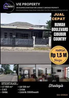 JUAL CEPAT RUMAH BOULEVARD CIBUBUR COUNTRY DEKAT CITRA GRAN