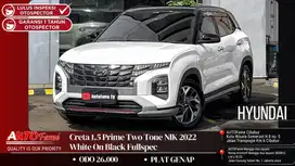 Hyundai Creta 1.5 Prime Two Tone NIK 2022 White On Black Fullspec