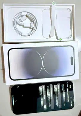 Dijual iphone 14 promax white 256gb tangan 1 masih mulus