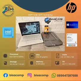 HP 14s CF1046TU Intel N4205u SSD 256gb+HDD 1Tb Ram 8gb 14inchHD Backli