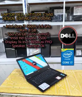 LAPTOP DELL.LATITUDE E7450 INTEL CORE i7