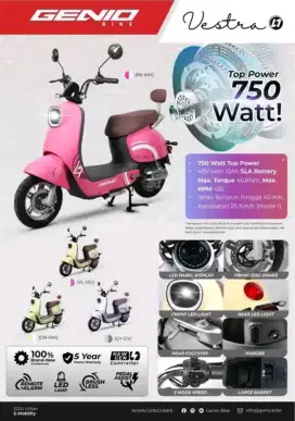Promo Sepeda Listrik Genio Vestra L1 Gratis kipas angin, bergaransi