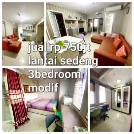 Di jual unit type 3bedroom siap huni Lantai rendah apt Bassura cty