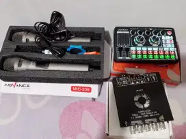 Microphone soundcard amply paket