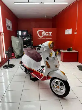 Vespa Primavera Putih 2018 Repaint
