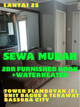 SEWA MURAH 2BR HOOK+WATERHEATER TOWER F APARTEMEN BASSURA CITY