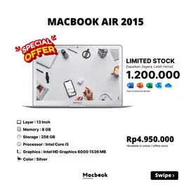 Macbook Air 2015 RAM 8/256 GB