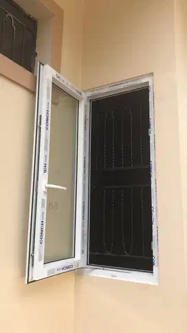TRIMITRA  Kusen ALUMINIUM/ PARTISI GYPSUM/ kusen UPVC  kanopi kaca