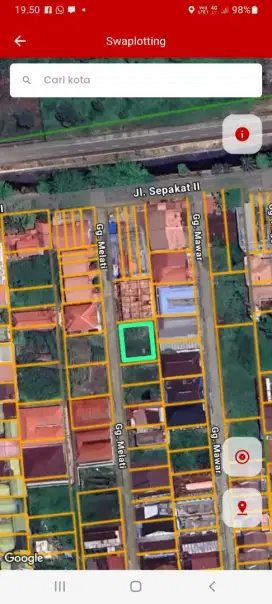 Tanah sepakat 2 untan ukuran 20 x 20