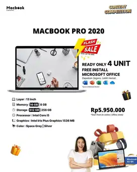 Macbook Pro 2020 TB RAM 16/500 GB Intel Core i5