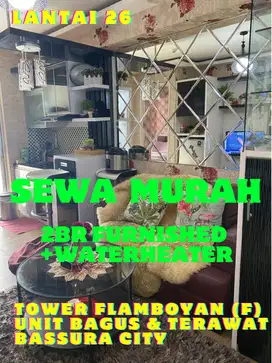 SEWA MURAH 2BR FULL FURNISHED+WATERHEATER TOWER F BASSURA CITY N