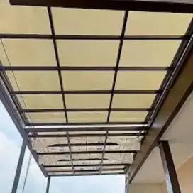 Kanopi atap solarplat rangka besi