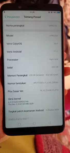 Jual cepat Oppo f5
