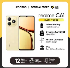 Baru...Realme C61 Ram 8+16/128 Grs Resmi (Warna : Green)