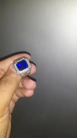 Cincin King sapir ring alpaka super mewah size 8 minat lanjut wa