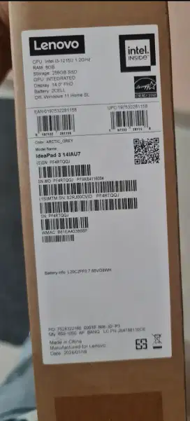 Laptop lenovo ideapad 3 intel i3
