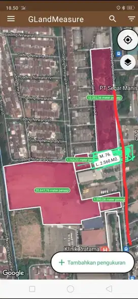 Di jual cepat BU tanah belakang mall kelapa gading  jual 50% NJOP