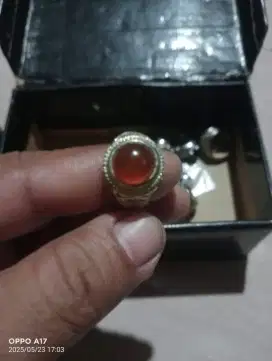 Raflesia, ring 7 alpaka crom perak,