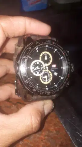 Mahar jam swissss army ori type sa2003m original tali kulit asli