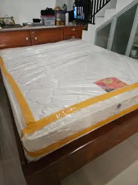 Dipan ranjang kayu jati spring bed