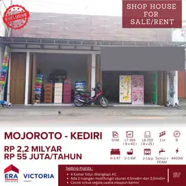 Ruko DISEWAKAN di Mojoroto Kota Kediri Terdapat 2 Ruangan Multifungsi