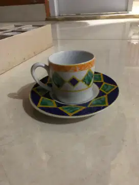Vintage Kopin Finest Porcelain Tea/Espresso Cup and Saucer Set