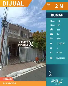 Dijual Rumah Modern Siap Huni di Daerah Jalan Ciliwung, Kota Malang