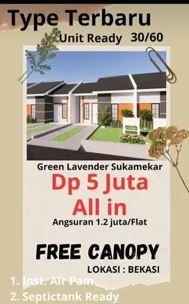 Rumah subsidi tambun Utara