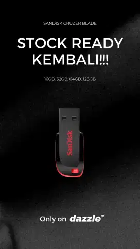 FLASHDISK SANDISK CRUZER BLADE 2.0 GARANSI 5 TAHUN REQ SIZE