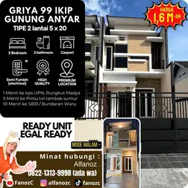 jual rumah surabaya, Rumah Estetik, Rumah gunung anyar, griya 99