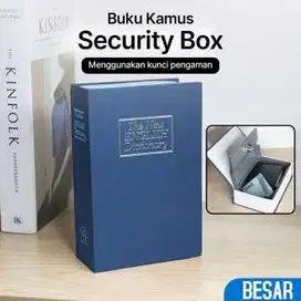 Brankas Mini Buku Key Lock Hidden Safe Box Dictionary Book Besar