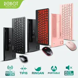 ROBOT KM3000 Portable Mini Wireless Keyboard and Mouse