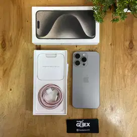 iPhone 15 Pro Max 256GB natural ex Garansi resmk jBmm exb