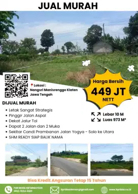 Jual Tanah Strategis Murah