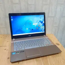 Laptop Acer V3-471G, #DualVga, Gaming Editing Ok, Gold