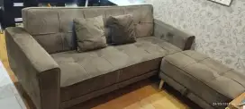 Sofa Bed + Stool Storage