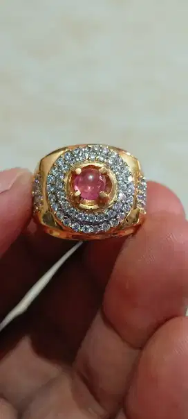 Natural Ruby Mozambique memo GLab Ring Diraf mewah