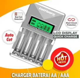 Charger baterai AA/AAA Fast charging auto cut