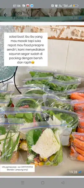Sayur segar siap masak