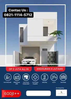 Promo Rumah baru 2lt hanya 2 jt Strategis dekat Tol di Cinere Depok
