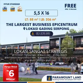 RUKO 3 LANTAI HAMPTON AVENUE LOKASI STRATEGIS DI GADING SERPONG BSD