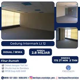 Dijual / Disewakan Ruang Kantor Baru Di Gedung Intermark BSD