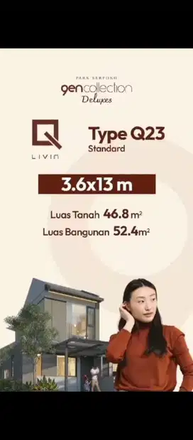Rumah Park Serpong type Q23 dengan 2 lantai