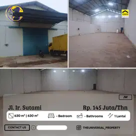 Disewakan Gudang Siap Pakai 1 LT Ir Sutami Makassar Lokasi Strategis