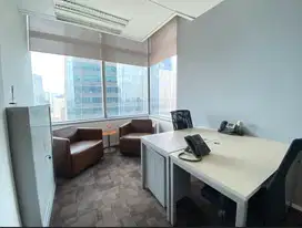 Sewa Kantor Siap Ditempati 4 Pax + Sofa Tamu DBS Bank Tower Non Gage