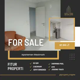 Jual apartemen westmark 2 br semi furnish jakarta barat best view