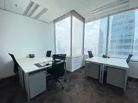 Sewa Kantor Fully Furnished 5 Pax di DBS Bank Tower Dekat Mall Lotte