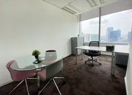 Sewa Kantor Siap Ditempati 3 Pax + Sofa Tamu DBS Bank Tower Non Gage