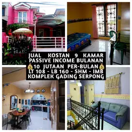 JUAL KOS KOST KOSAN KOSTAN 9 KAMAR DI GADING SERPONG TANGERANG