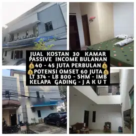 JUAL KOS KOST KOSAN KOSTAN 30 KAMAR DI KELAPA GADING JAKARTA UTARA